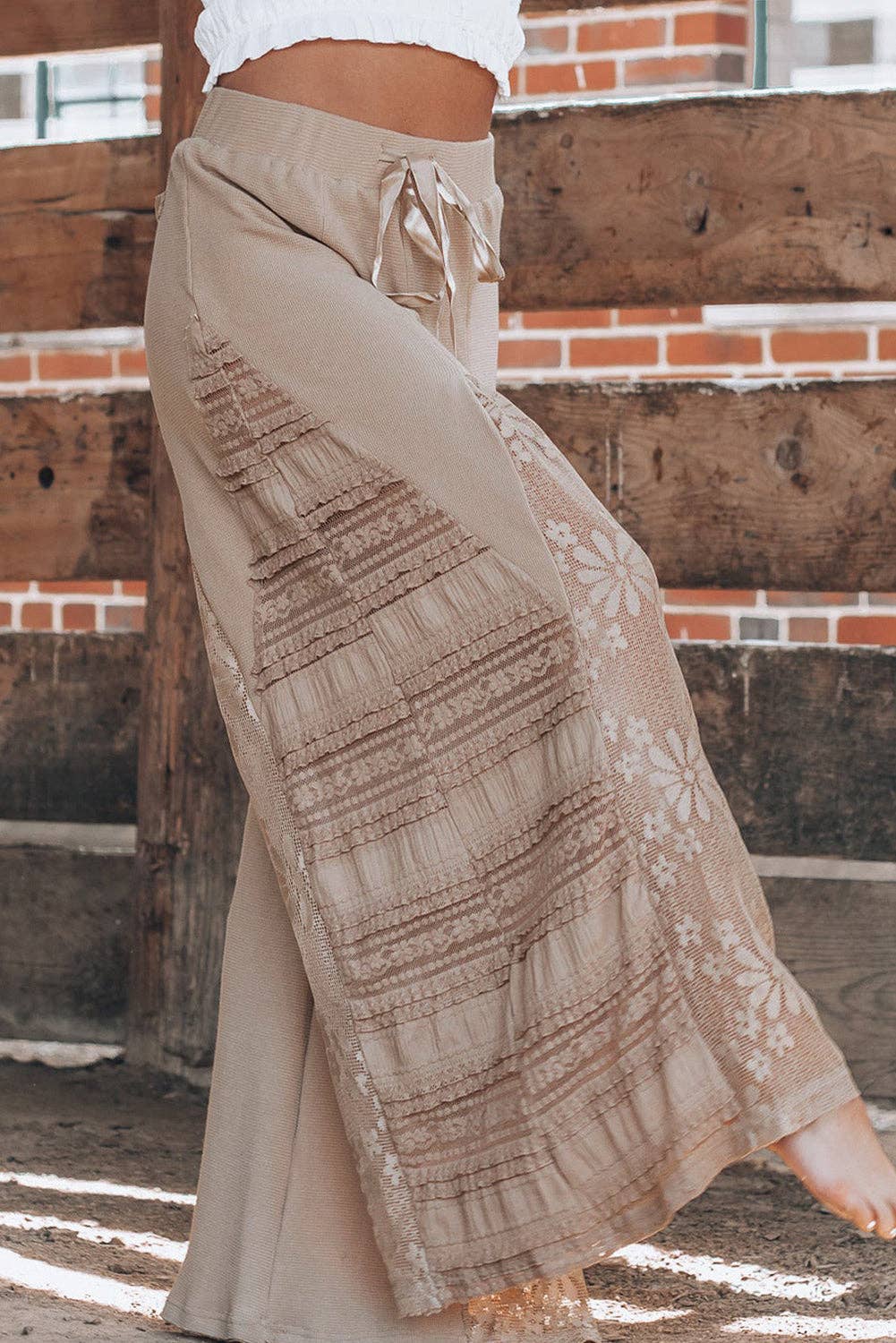 Boho Lace Patchwork Pants