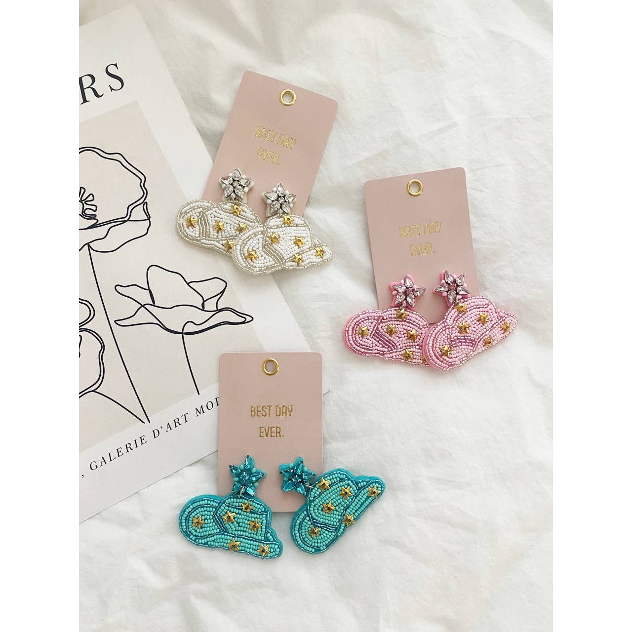 Cowboy Star Hat Earrings