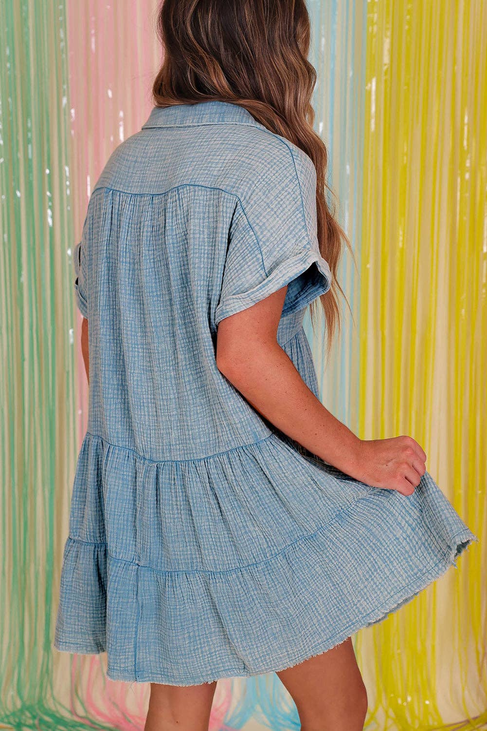 Mineral Wash Tiered Dress