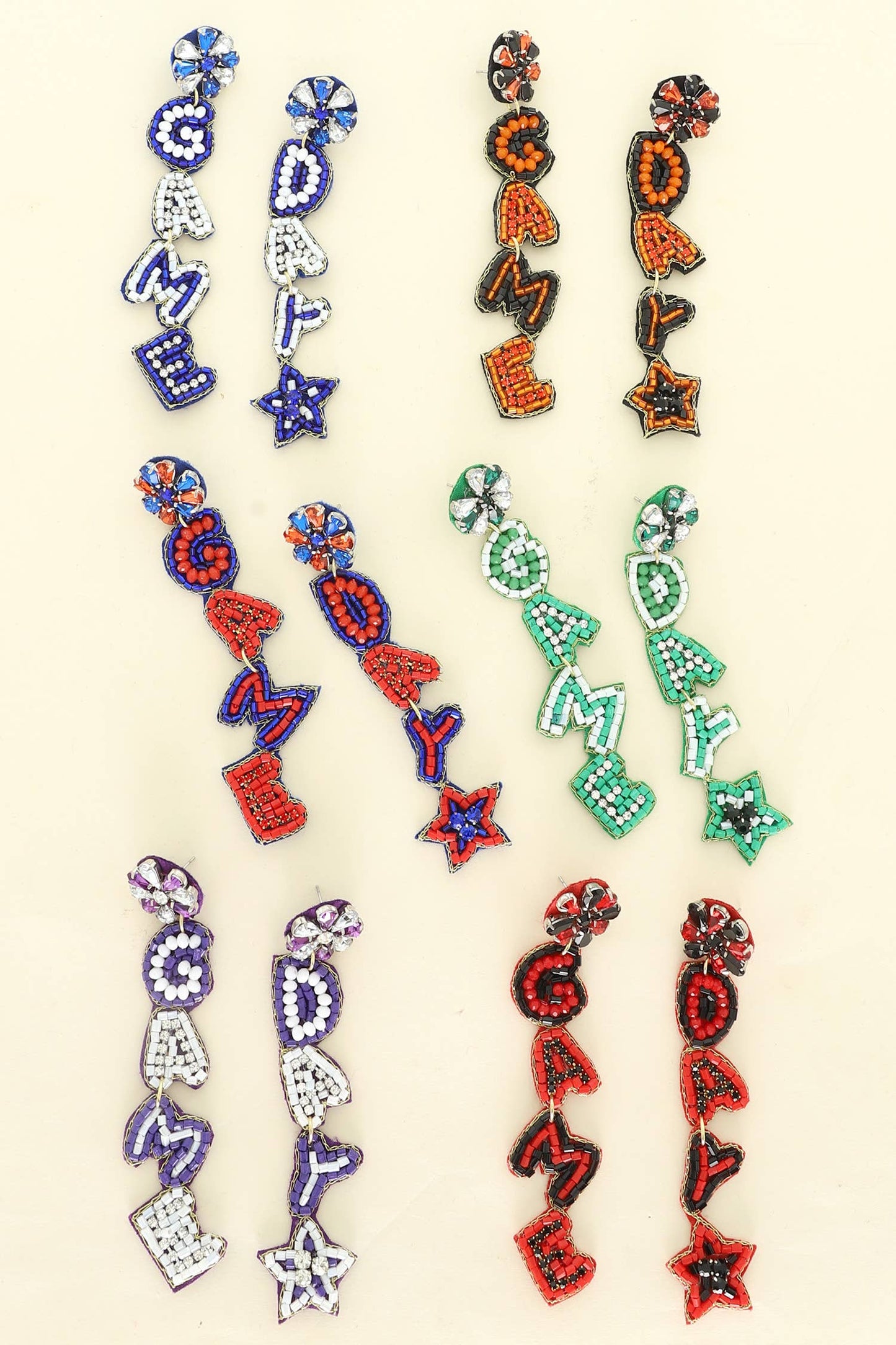 Game Day Beaded Earrings