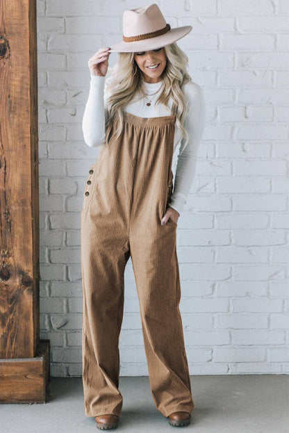 Everyday Pocketed Corduroy Overalls