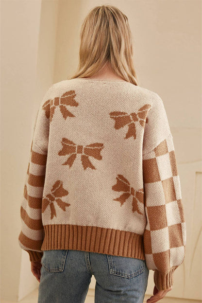 Neutral Dreams Bow Sweater