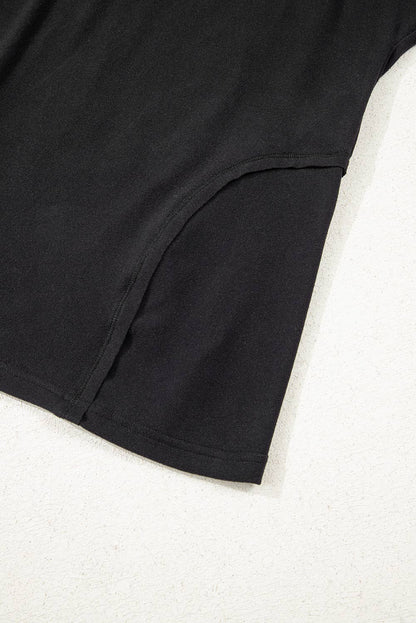 Bow Mesh Textured Long Sleeve Tee