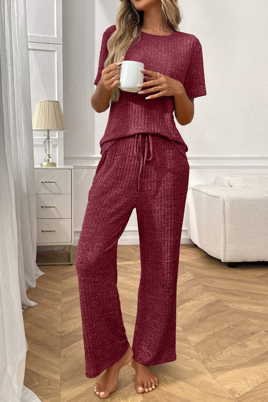 Ribbed Knit Lounge Set