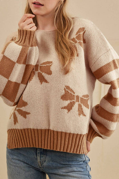 Neutral Dreams Bow Sweater