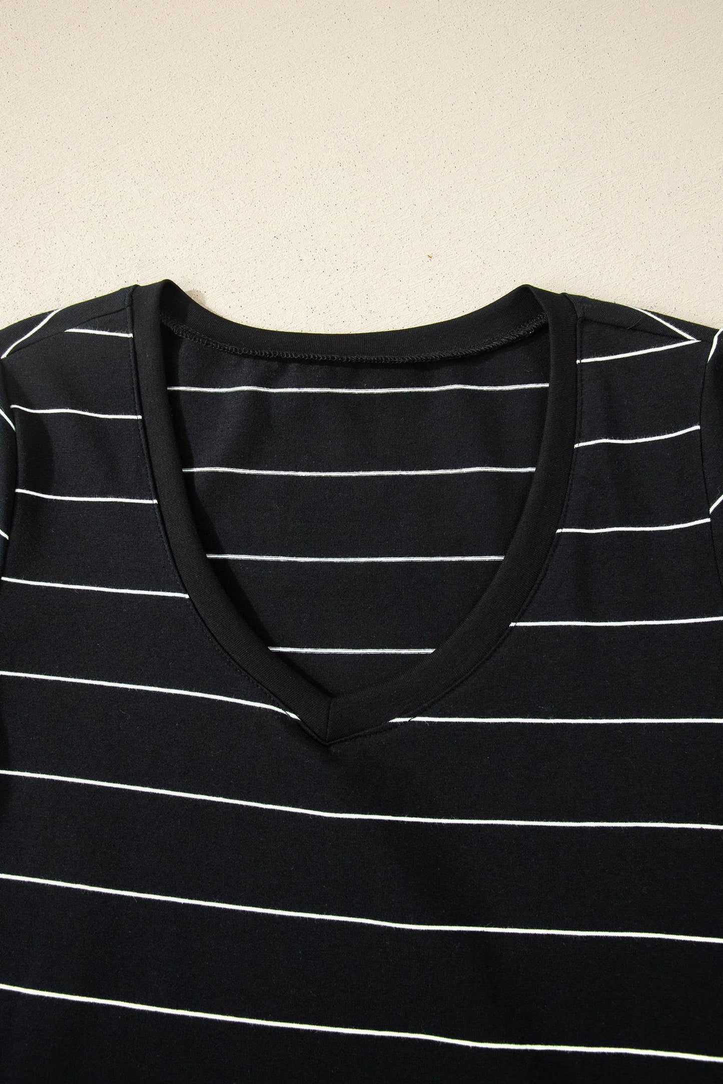 Stripe Short Sleeve Side Slit Maxi T Shirt Dress