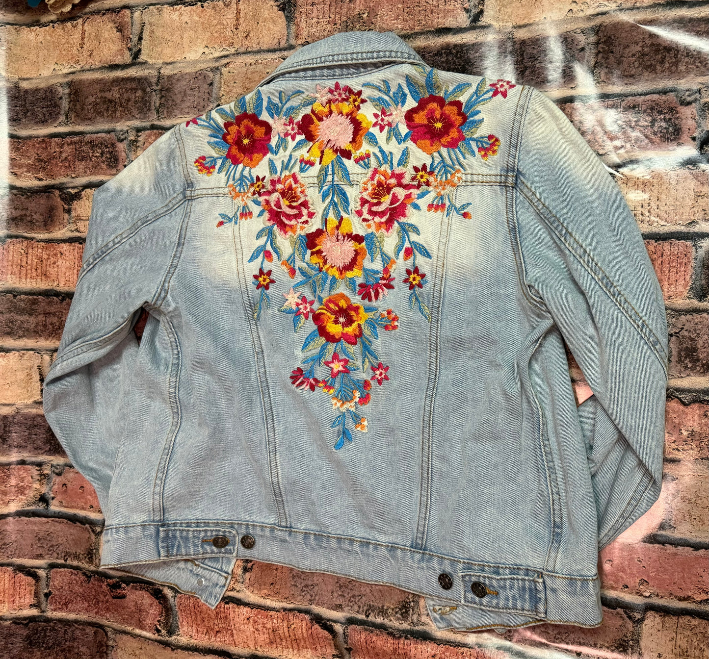Flower power denim jacket
