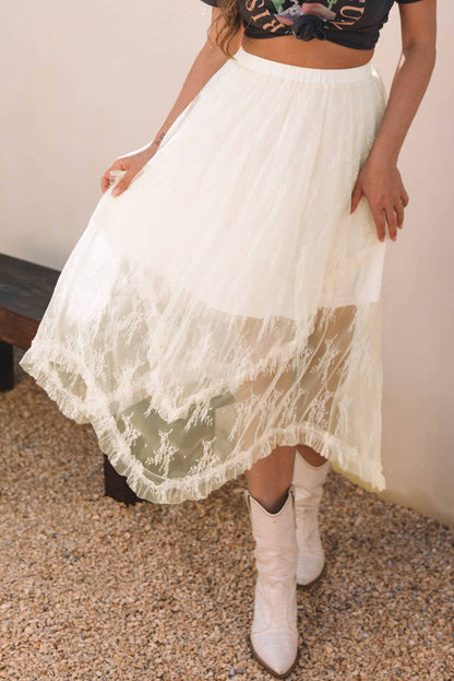 Lace Summer Maxi Skirt