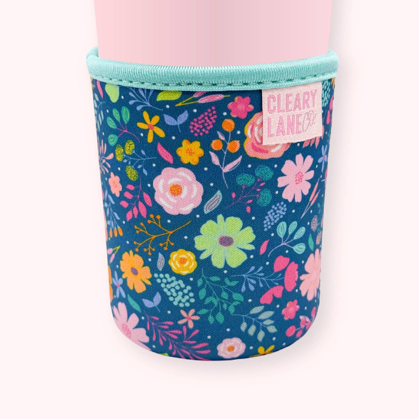 Emerald Rainbow Blooms Coffee Sleeve