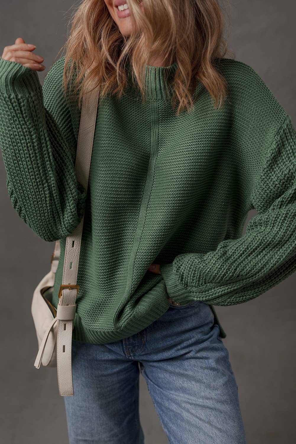 LDC Knit Front Seam Detail Sweater