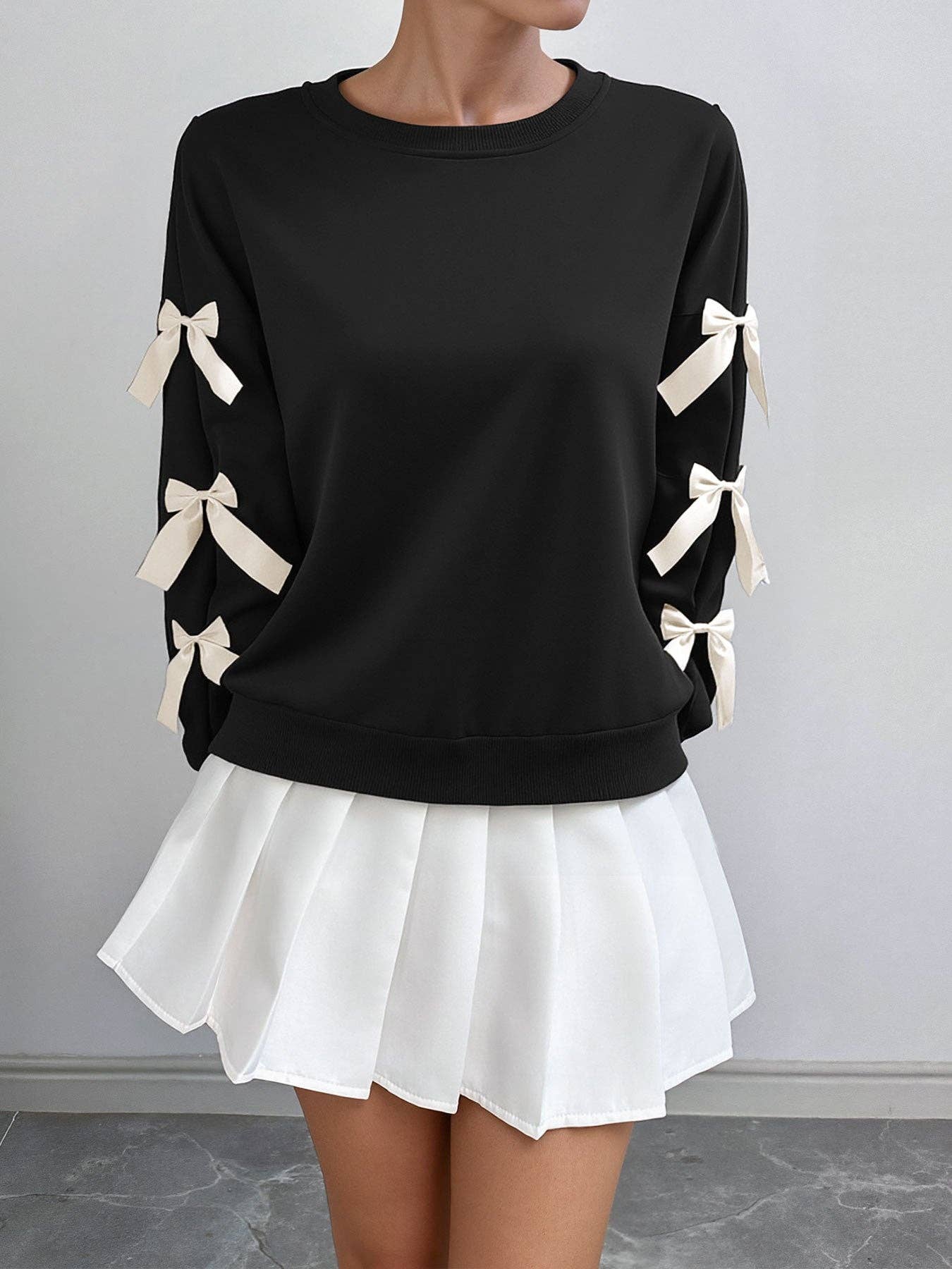 Bow Sleeve Sweatshirt