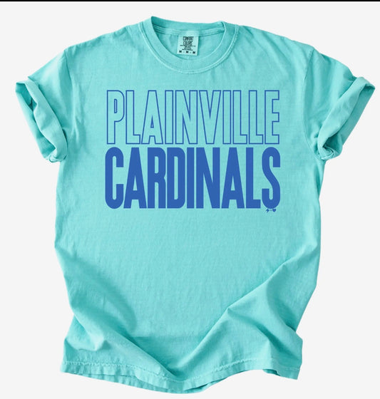 Plainville Cardinals Neon tee