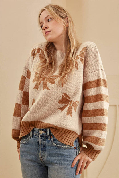 Neutral Dreams Bow Sweater