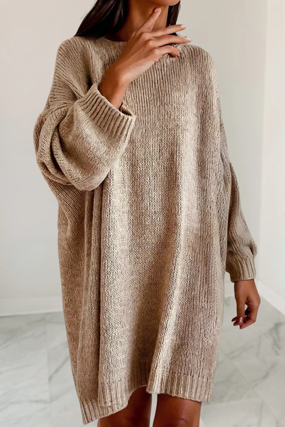 Oversize Drop Shoulder Slouchy Sweater Dress
