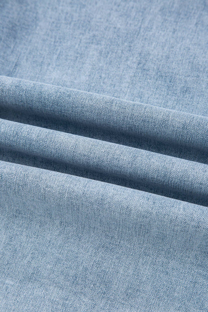Bow Knot Side Detail Straight Leg Loose Jeans
