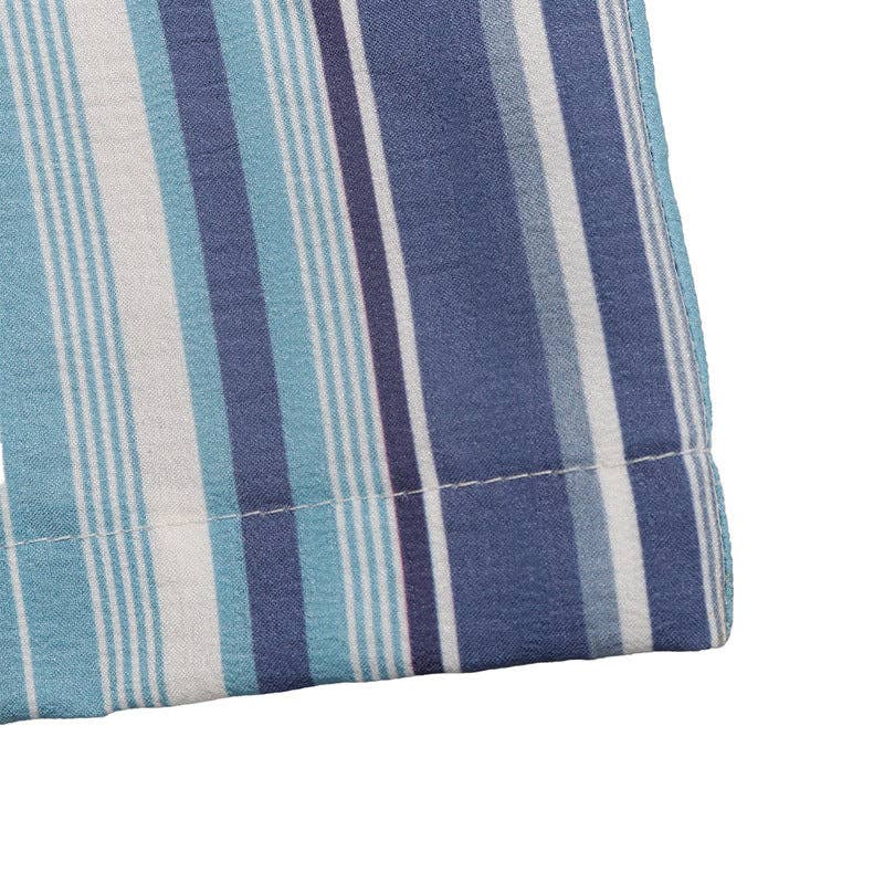 Stripe Drawstring Wide Leg Casual Pants
