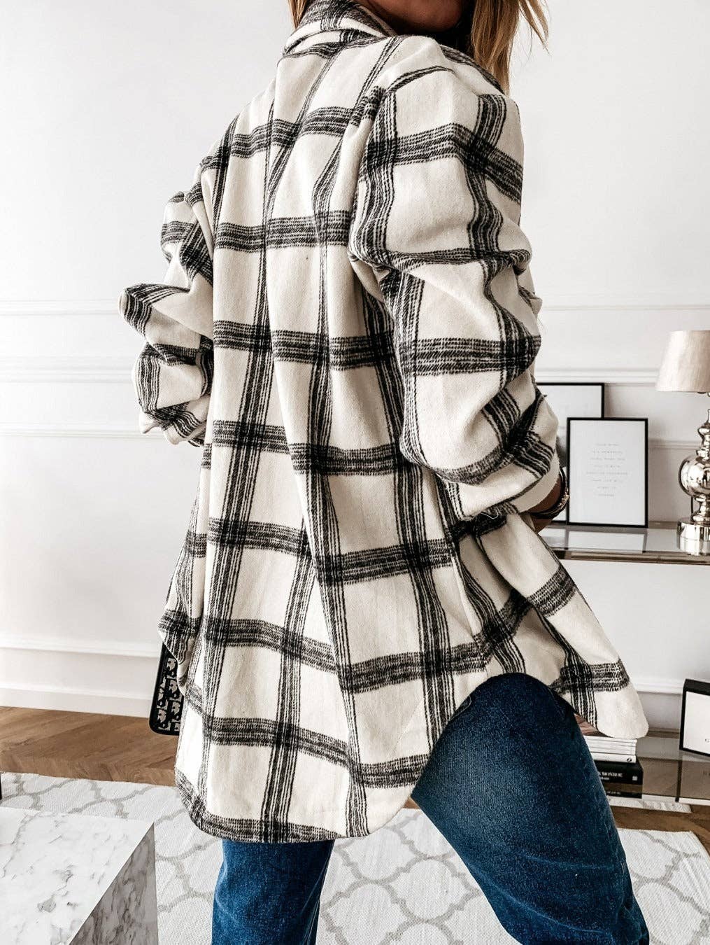 Plaid Wool-blend Shacket