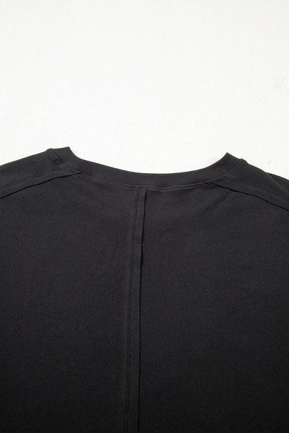 Bow Mesh Textured Long Sleeve Tee