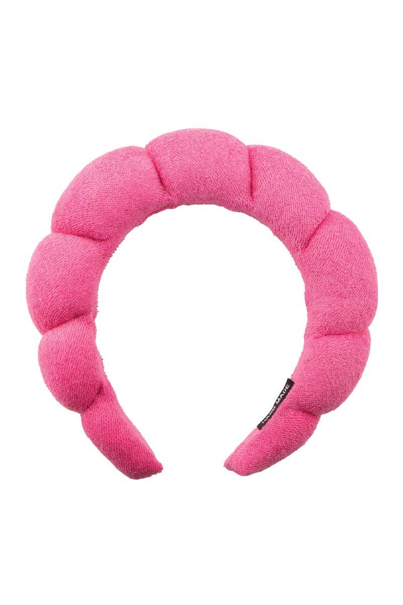 CALA Hot Pink Spa Headband & Wristband Set