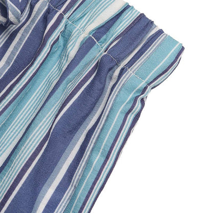 Stripe Drawstring Wide Leg Casual Pants