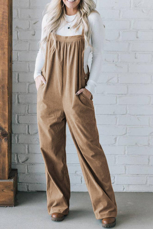 Everyday Pocketed Corduroy Overalls