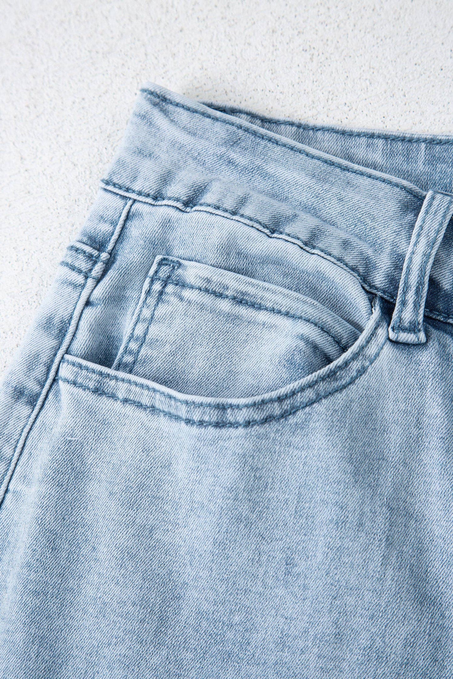Bow Knot Side Detail Straight Leg Loose Jeans