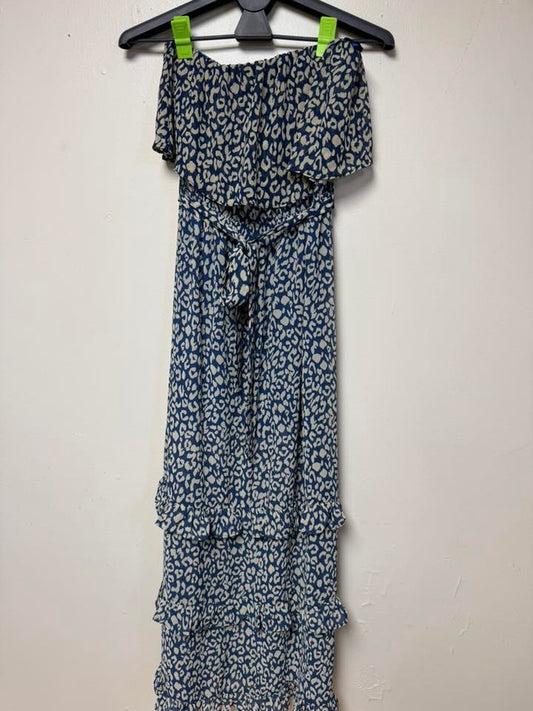 Strapless Leopard Chiffon Dress
