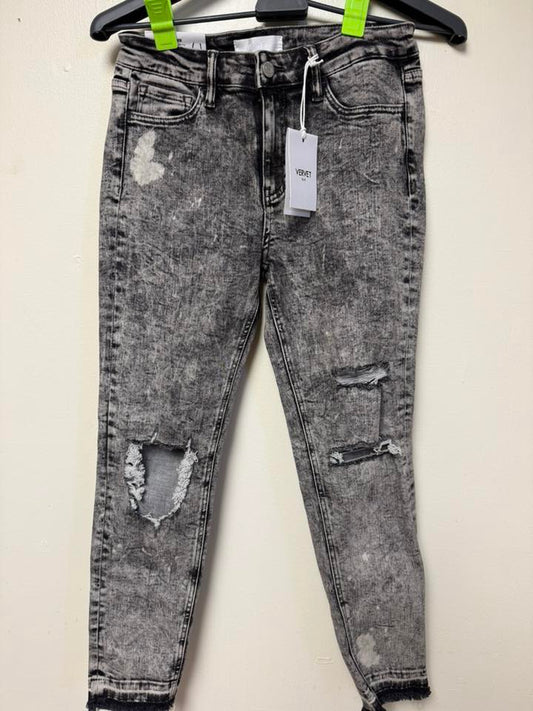 Vervet Black Distressed Skinny